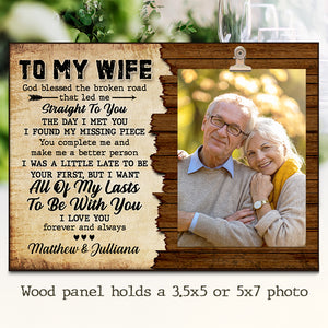 God Blessed Us, I Love You Forever And Always - Gift For Couples, Personalized Photo Frame.