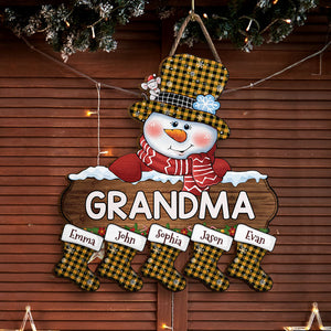 Winter Is Coming - Family Personalized Custom Wood Sign - Christmas Gift For Grandma
