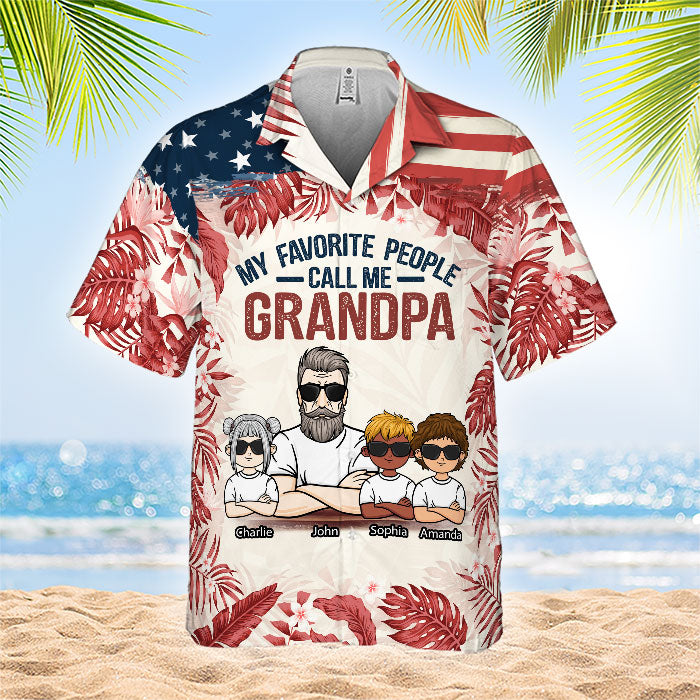 My Favorite People Call Me - Personalized Hawaiian Shirt - Funny Father's Day Gift for Dad, Grandpa, XL - Pawfect House