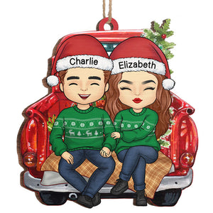 All I Want For Christmas Is You - Couple Personalized Custom Ornament - Wood Car Shaped - Christmas Gift For Husband Wife, Anniversary