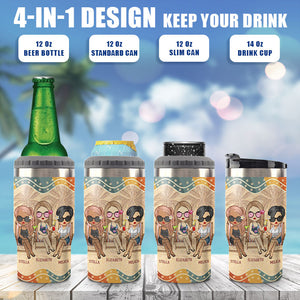 The Friends We Meet Along The Way - Personalized Can Cooler - Gift For Bestie