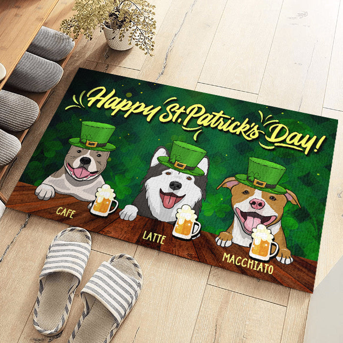 Happy Saint Patrick's Day - Personalized Decorative Mat.