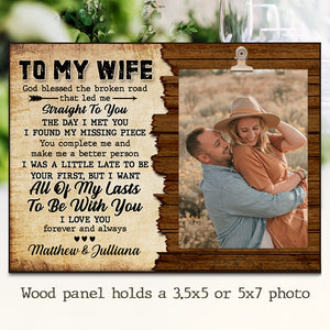 God Blessed Us, I Love You Forever And Always - Gift For Couples, Personalized Photo Frame.