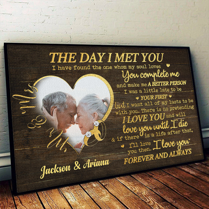 You're The One Whom My Soul Loves - Upload Image, Gift For Couples, Husband Wife - Personalized Horizontal Poster.