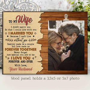 I Love You Forever & Ever - Photo Frame - Gift For Couples, Husband Wife