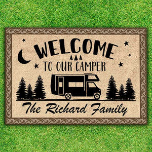 Making Memories One Campsite - Personalized Decorative Mat - Gift For Camping Lovers