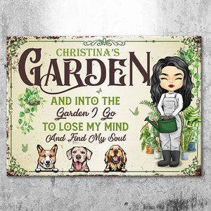 Into The Garden I Find My Soul - Personalized Metal Sign - Gift For Gardening Lovers