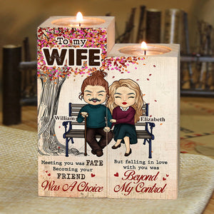 Falling In Love With You Was Beyond My Control - Gift For Couples, Personalized Candle Holder.