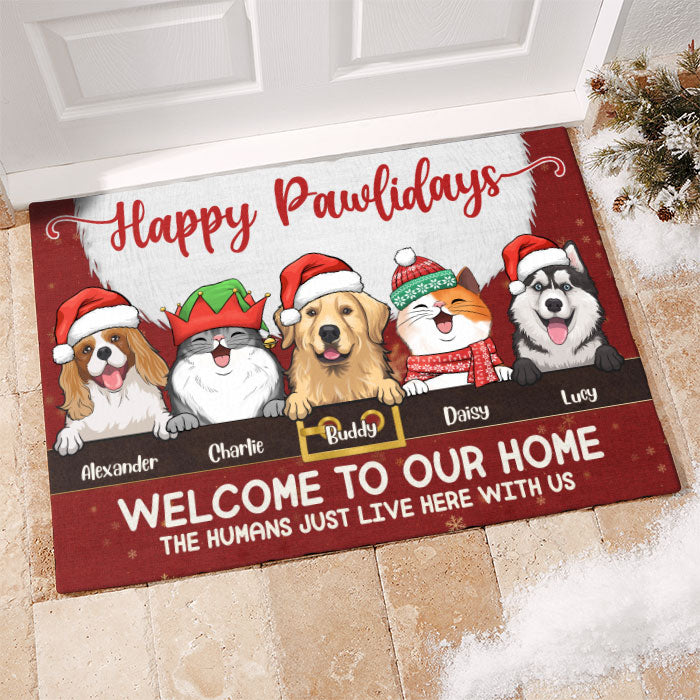 Christmas Dogs Welcome Doormat