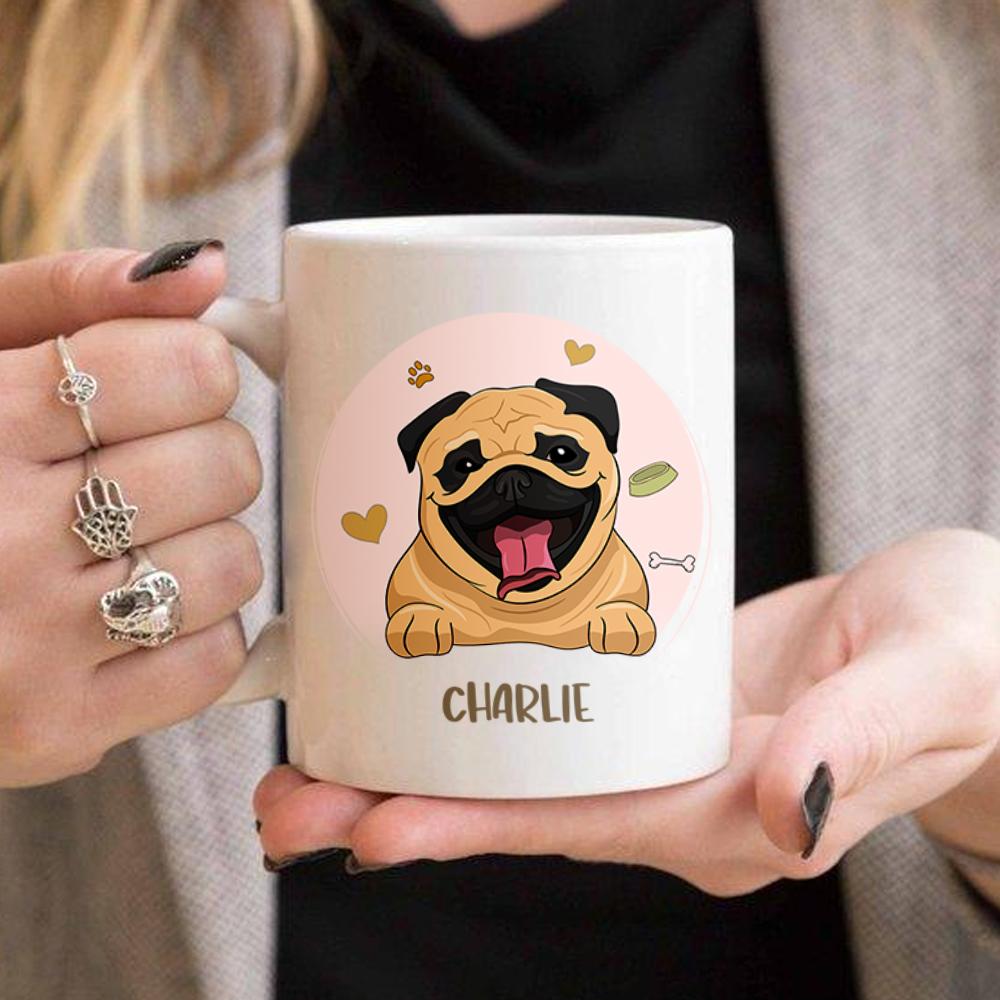 Personalized Mug - Girl and Dogs - Best dog mom ever (O)