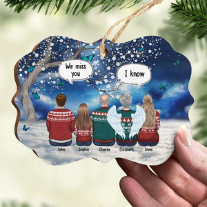 We Miss You - Memorial Personalized Custom Ornament - Wood Benelux Shaped - Sympathy Gift, Christmas Gift For Family Members