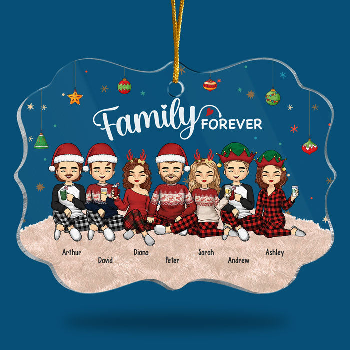 Family Is A Gift That Lasts Forever - Family Personalized Custom Ornament - Acrylic Benelux Shaped - Christmas Gift For Family Members