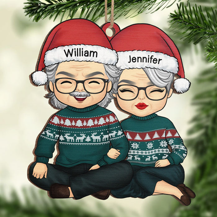 'Tis The Season For Loving You - Couple Personalized Custom Ornament - Wood Unique Shaped - Christmas Gift For Husband Wife, Anniversary