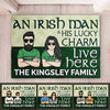 An Irish Man & His Lucky Charm Live Here - Gift For Couples, Husband Wife, St. Patrick's Day - Personalized Decorative Mat