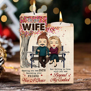 Falling In Love With You Was Beyond My Control - Gift For Couples, Personalized Candle Holder.