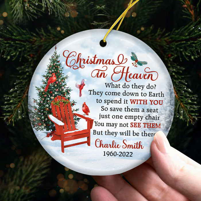 Light Up Round sublimation Ornaments