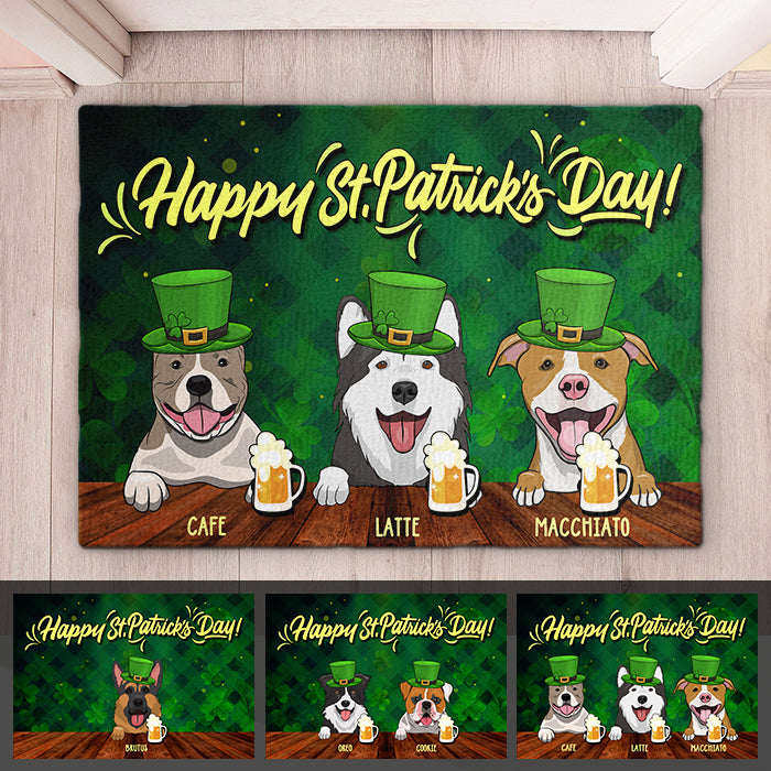 Happy Saint Patrick's Day - Personalized Decorative Mat.