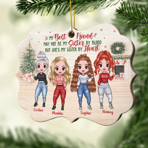 Bestie - Always Better Together - Personalized Shaped Ornament.