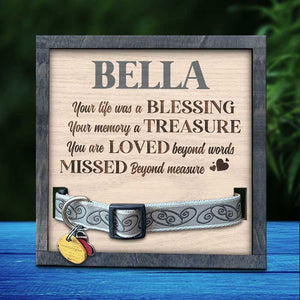 No Longer In Ourside - Dog Memorial - Personalized Memorial Pet Loss Sign (9x9 inches).