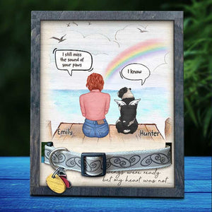 Your Wings Were Ready But My Heart Was Not - Personalized Memorial Pet Loss Sign (11x9 inches).