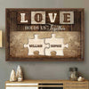 Love Holds Us Together - Gift For Couples, Personalized Horizontal Poster