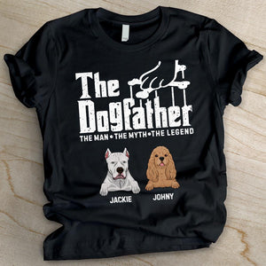 The Dogfather - Gift For Dads - Personalized Custom Unisex T-shirt.