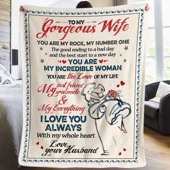 to My Wife Blanket Gifts for Wife-Valentines Day Gifts for Her,Wife  Birthday Gift Ideas, Wedding Anniversary Romantic Gifts for Her,Wife  Blanket(to My