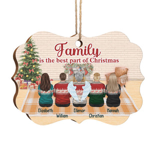 Family Is The Best Part Of Christmas  - Personalized Custom Benelux Shaped Wood Christmas Ornament - Gift For Family, Christmas Gift