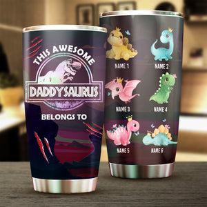 This Awesome Dad Belongs To  - Gift for Dad - Personalized Tumbler.