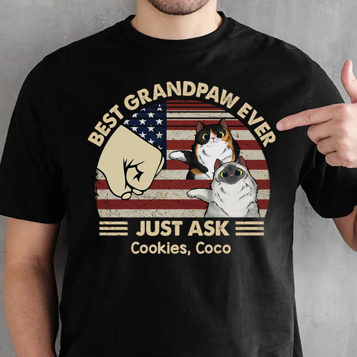 Best Cat Dad Ever - Gift for Dad, Personalized Unisex T-Shirt.