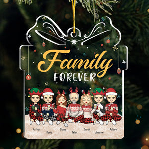 Family Is The Greatest Gift Ever - Family Personalized Custom Ornament - Acrylic Gift Box Shaped - Christmas Gift For Family Members