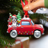 Loads Of Love - Dogs & Cats Merry Christmas - Personalized Custom Car Shaped Wood Christmas Ornament