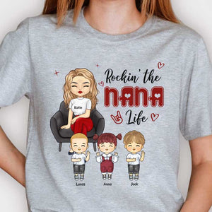 Rockin' The Mama Life - Gift For Mom, Grandma - Personalized Unisex T-shirt, Hoodie
