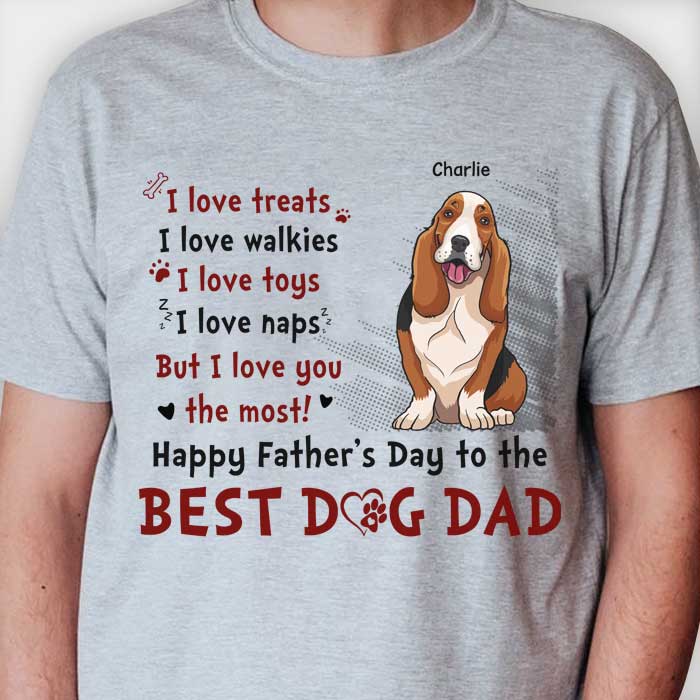 Dog Dad Personalized Shirt, Personalized Father's Day Gift for Dog