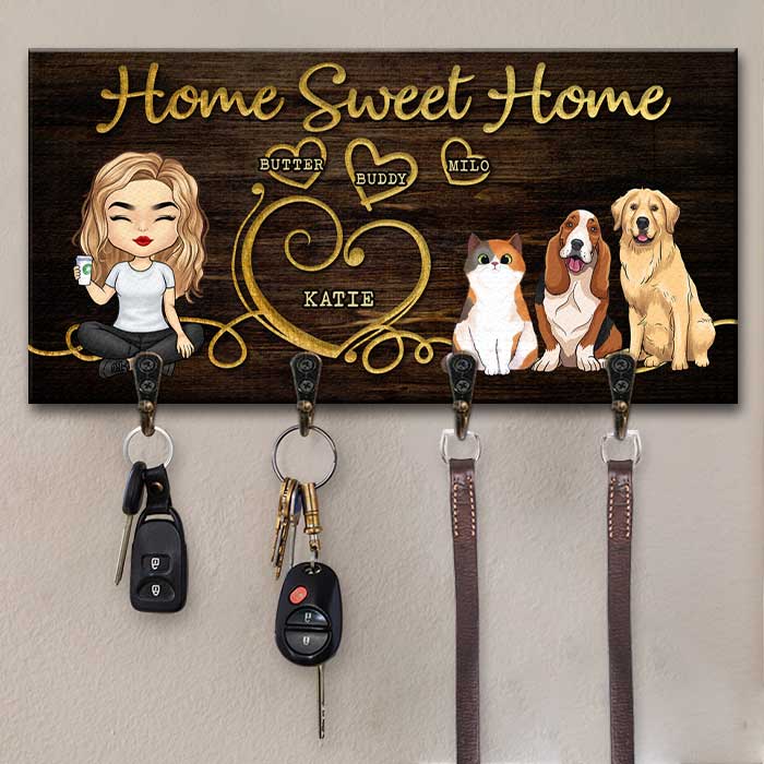 Home Sweet Home - Personalized Key Hanger, Key Holder - Gift for Coupl -  Pawfect House ™