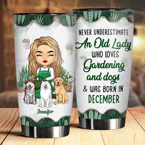 Gardening And Dogs - Personalized Tumbler - Gift For Gardening Lovers, Gift For Pet Lovers