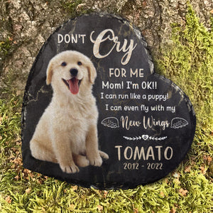 I Can Even Fly With My New Wings - Personalized Memorial Stone, Pet Grave Marker - Upload Image, Memorial Gift, Sympathy Gift