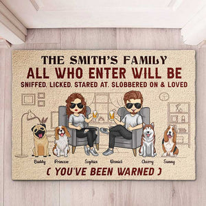 You've Been Warned - Personalized Decorative Mat - Gift For Pet Lovers