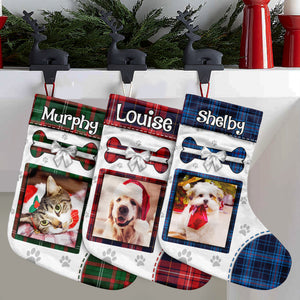 Have A Fetching Christmas - Upload Pet Photo - Personalized Christmas Stocking.