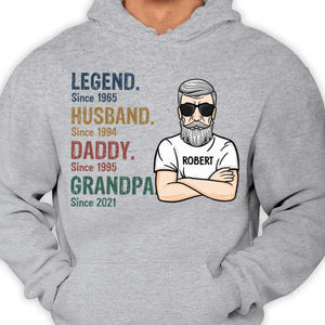 Legend Husband Daddy Grandpa - Personalized Unisex T-Shirt - Gift For Grandpa