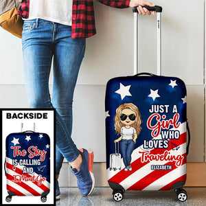 The Sky Is Calling, I Must Go - Personalized Luggage Cover