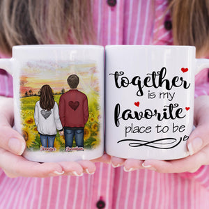 Together Is My Favorite Place To Be - Gift For Couples, Personalized Mug.