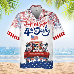 Happy 4th Of July Together - Personalized Hawaiian Shirt - Gift For Dad, Gift For Pet Lovers