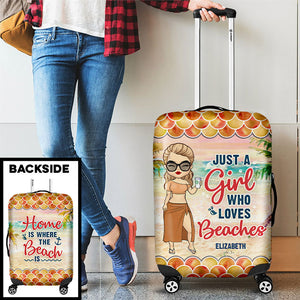 Home Is Where The Beach Is - Personalized Luggage Cover