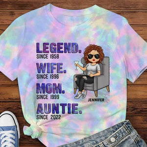 Legend Wife Mom Grandma Since Year - Gift For Mom, Grandma, Personalized Unisex All-Over Printed T-Shirt