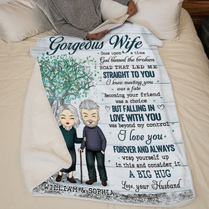 To My Gorgeous Wife, I Love You Forever And Always - Gift For Couples, Personalized Blanket.