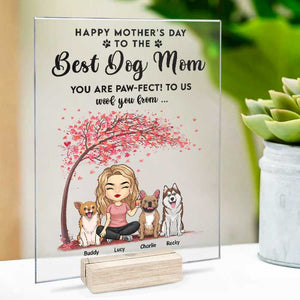 To The Best Dog Mom You Are Paw-fect - Gift For Mother's Day, Personalized Acrylic Plaque