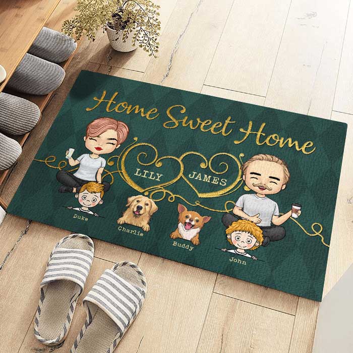 Home Sweet Home Fourth Of July Doormat – DaddyDaughterDeco