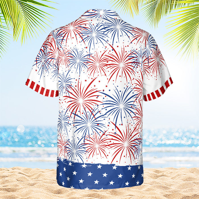 Happy 4th of July Together - Personalized Hawaiian Shirt - Gift for Dad, Gift for Pet Lovers - S - PawfectHouses.com