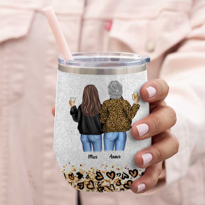 Mother And Daughter Forever Linked Together - Personalized Tumbler Cup -  Gift For Mom